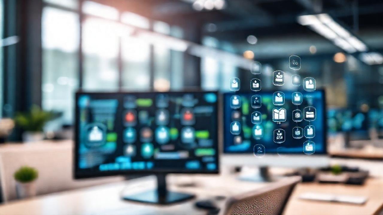 Oficina moderna y enfocada tecnológicamente