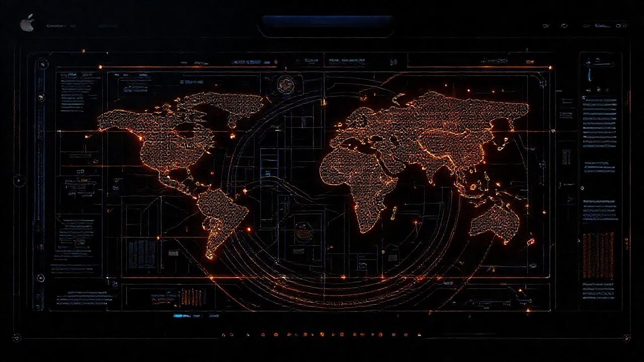 Interfaz digital futurista, minimalista y vibrante