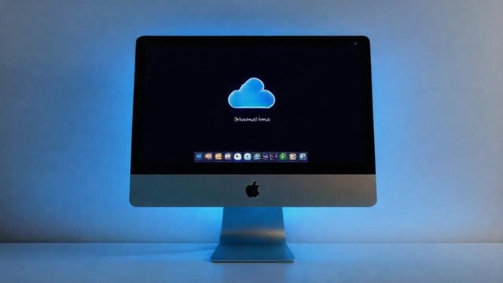 iMac elegante y sincronizado visualmente tranquilo