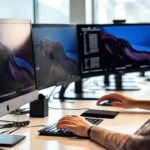 Productividad moderna en un escritorio limpio