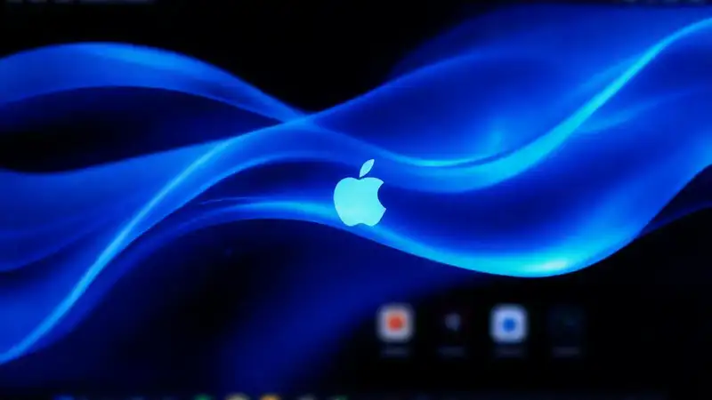 Interfaz macOS estilizada y azulada