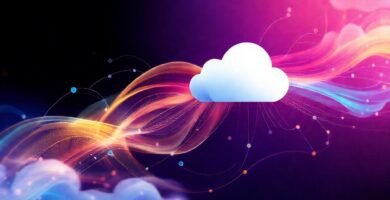 iCloud presenta datos digitales vibrantes y fluidos
