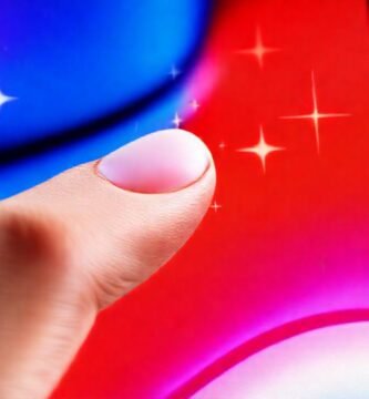 Un iPhone muestra toques animados y brillantes