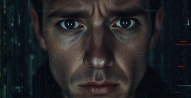 Cara humana distorsionada