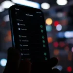 Una interfaz oscura y misteriosa digital