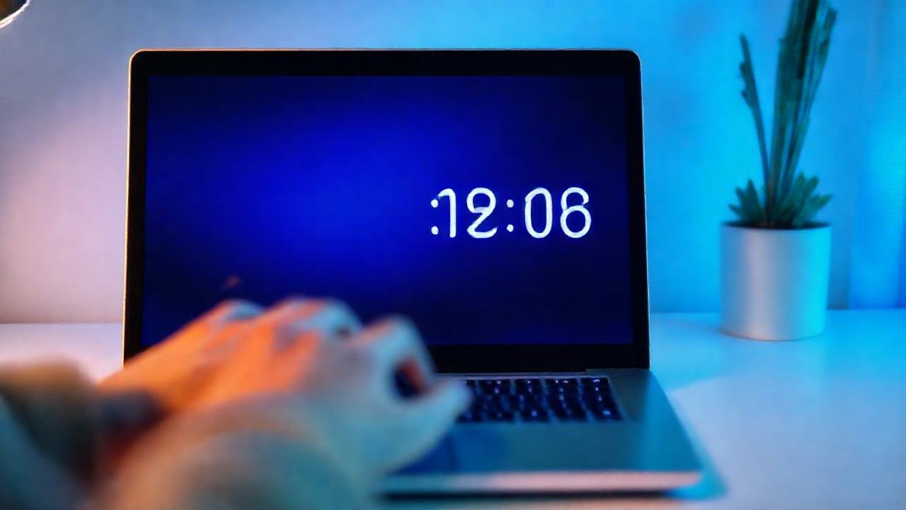 Laptop tranquila para un trabajo sereno