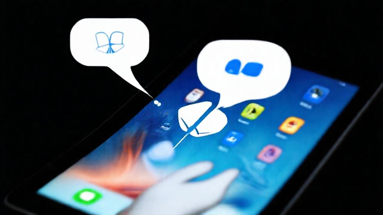 iPad moderno: diseño tech colorido y limpio