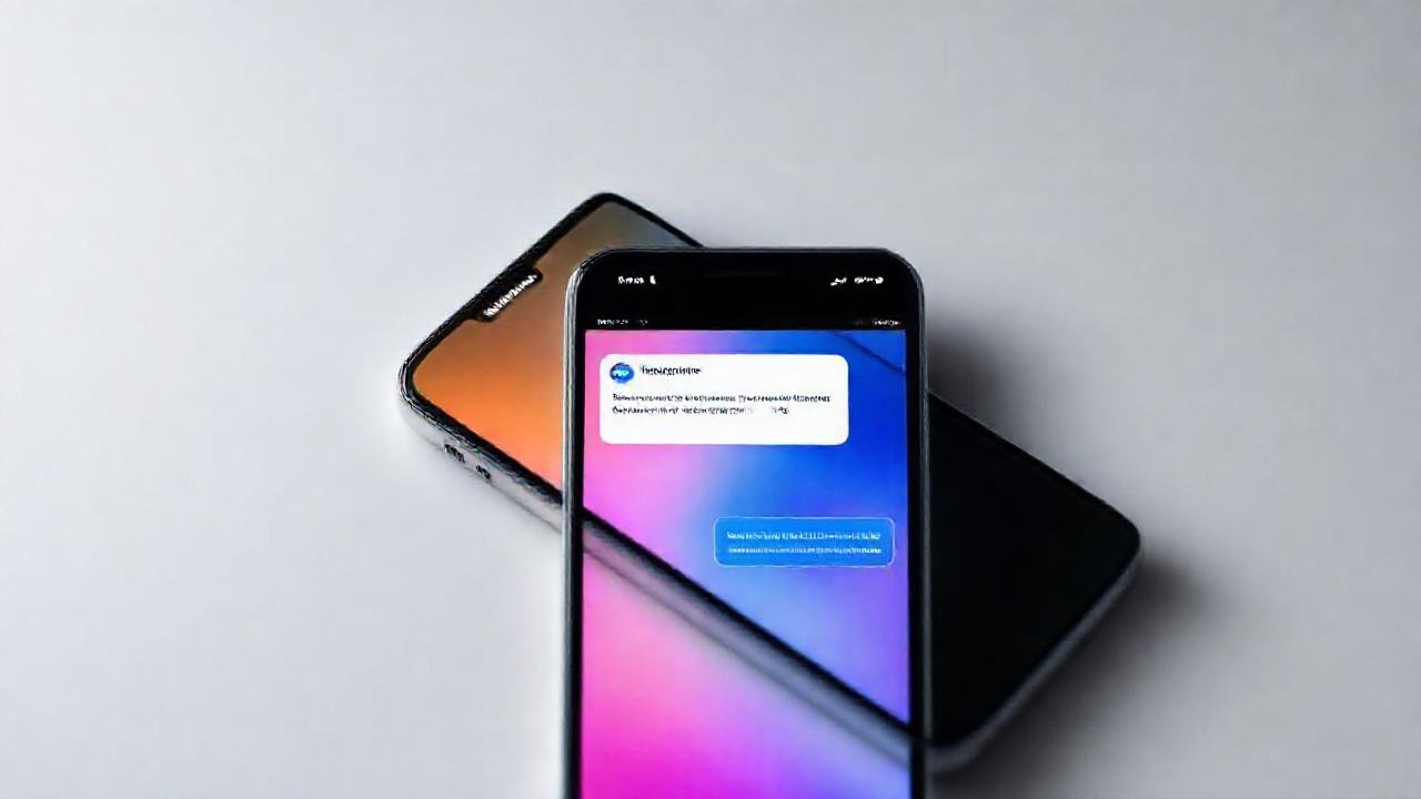 iPhone elegante, interfaz moderna y vibrante