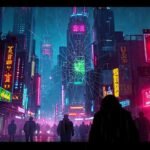 Ciudad cyberpunk digital
