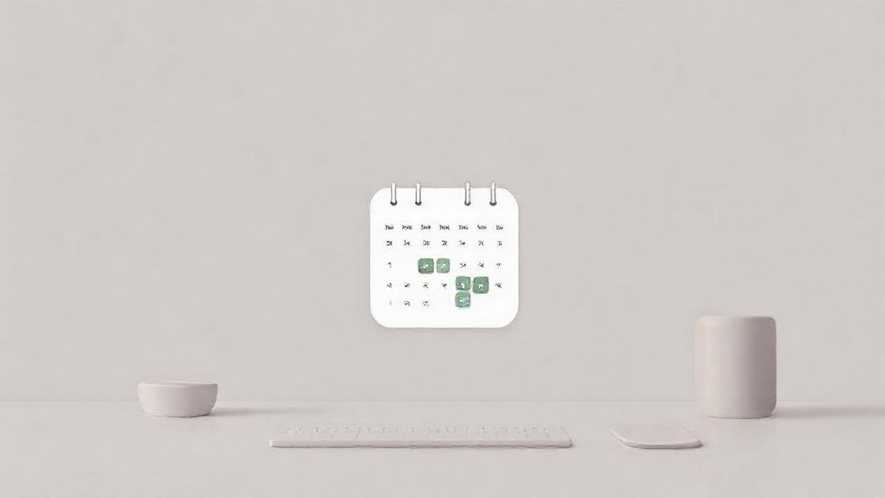 Calendario minimalista para un ambiente productivo