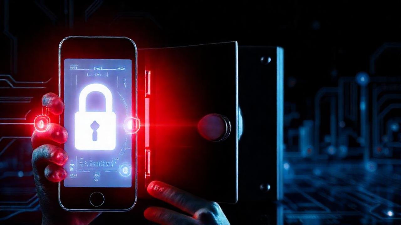 Un cofre de datos seguro iOS brilla