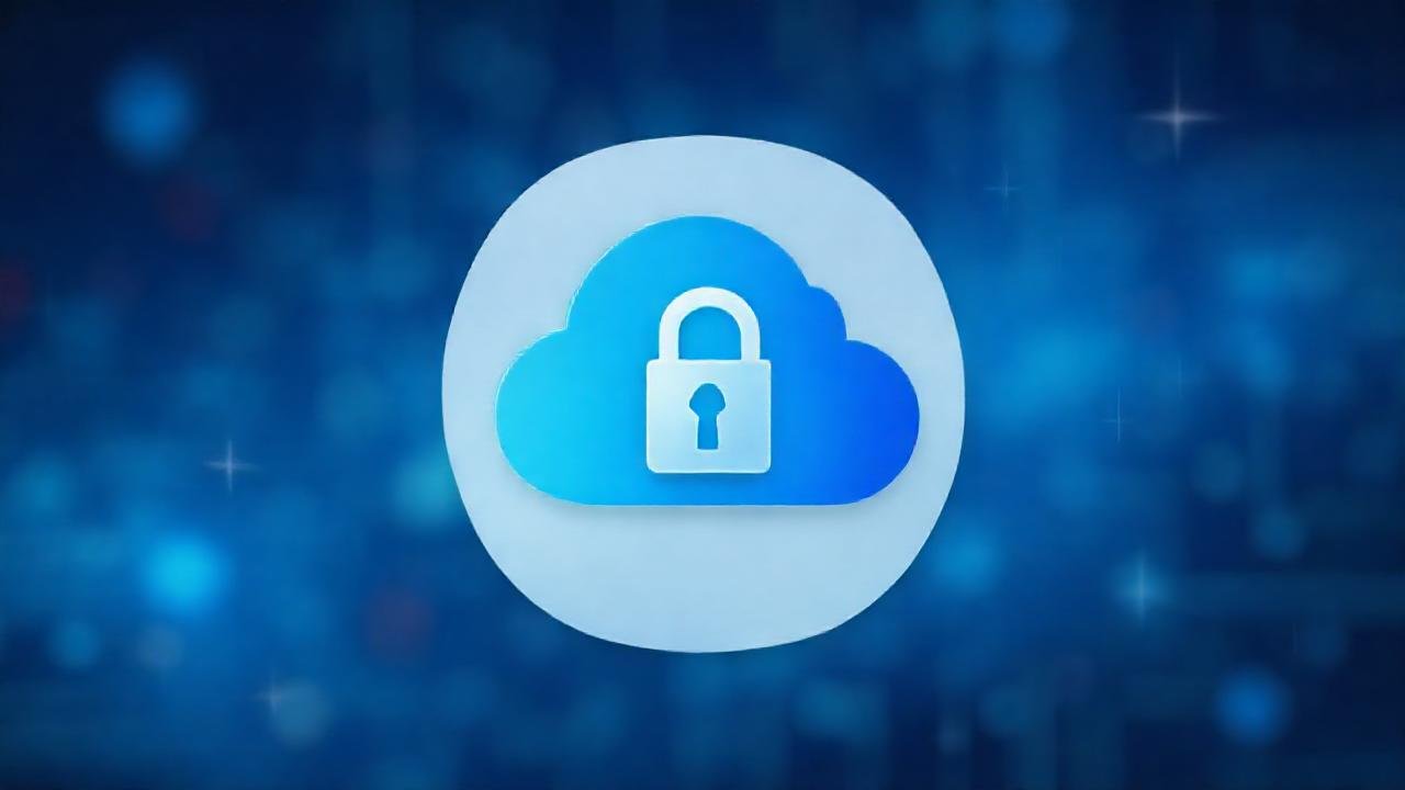 Un icono de iCloud seguro y minimalista