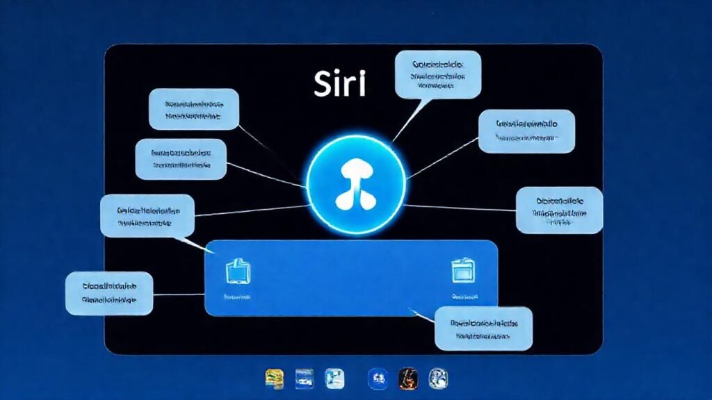 Siri Mac: diseño digital futurista y limpio