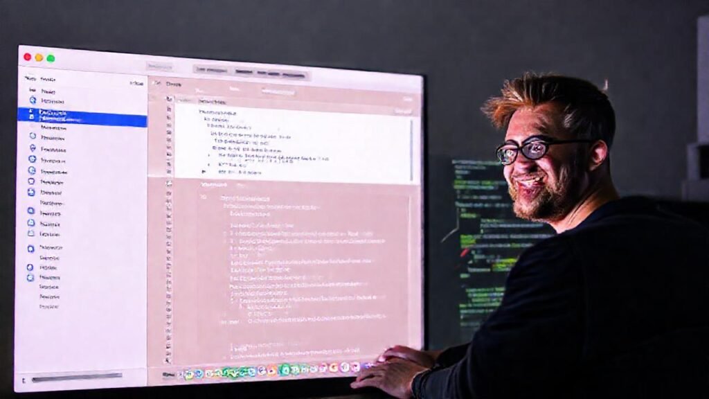 Un programador feliz desarrolla apps en Xcode