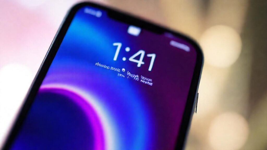 Una pantalla iOS brillante y minimalista