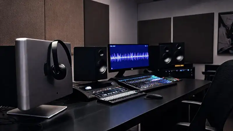 Un editor profesional crea música con precisión