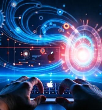 Mac futurista: elegancia tecnológica y datos