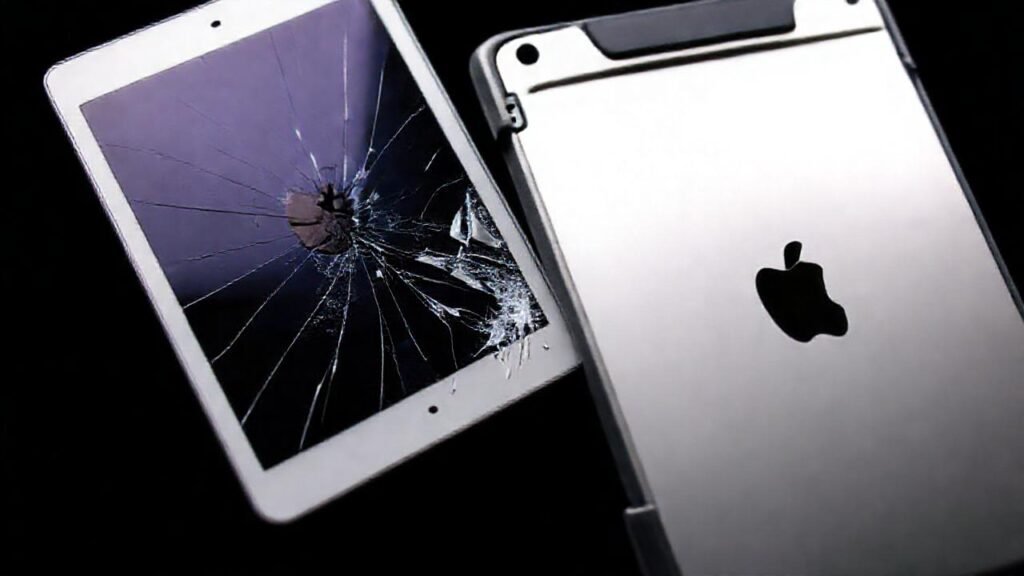 Tabletas iPad: prueba de durabilidad rota