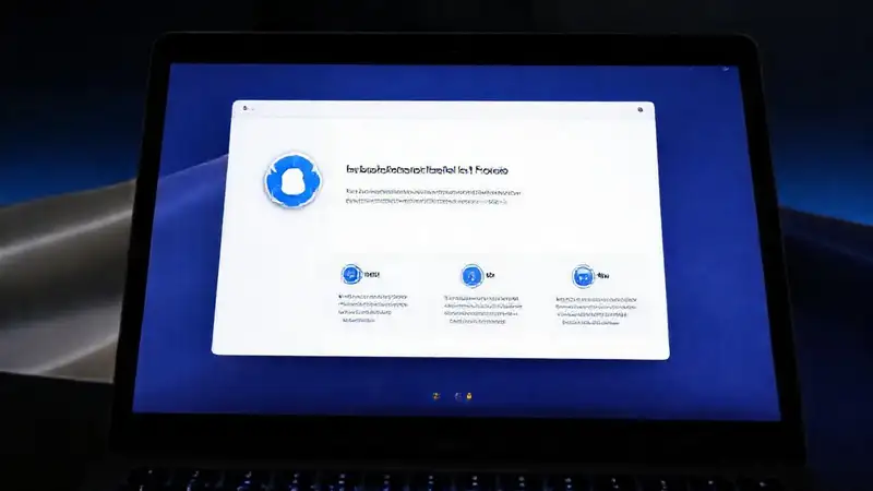MacBook Pro muestra una interfaz futurista