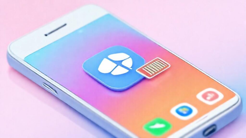 Un smartphone muestra batería baja