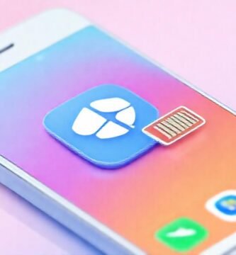 Un smartphone muestra batería baja