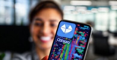 Un dispositivo iOS comparte datos visualmente