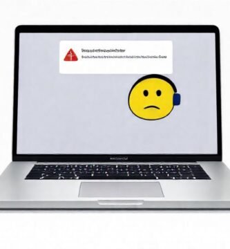 La portátil Mac presenta un error técnico