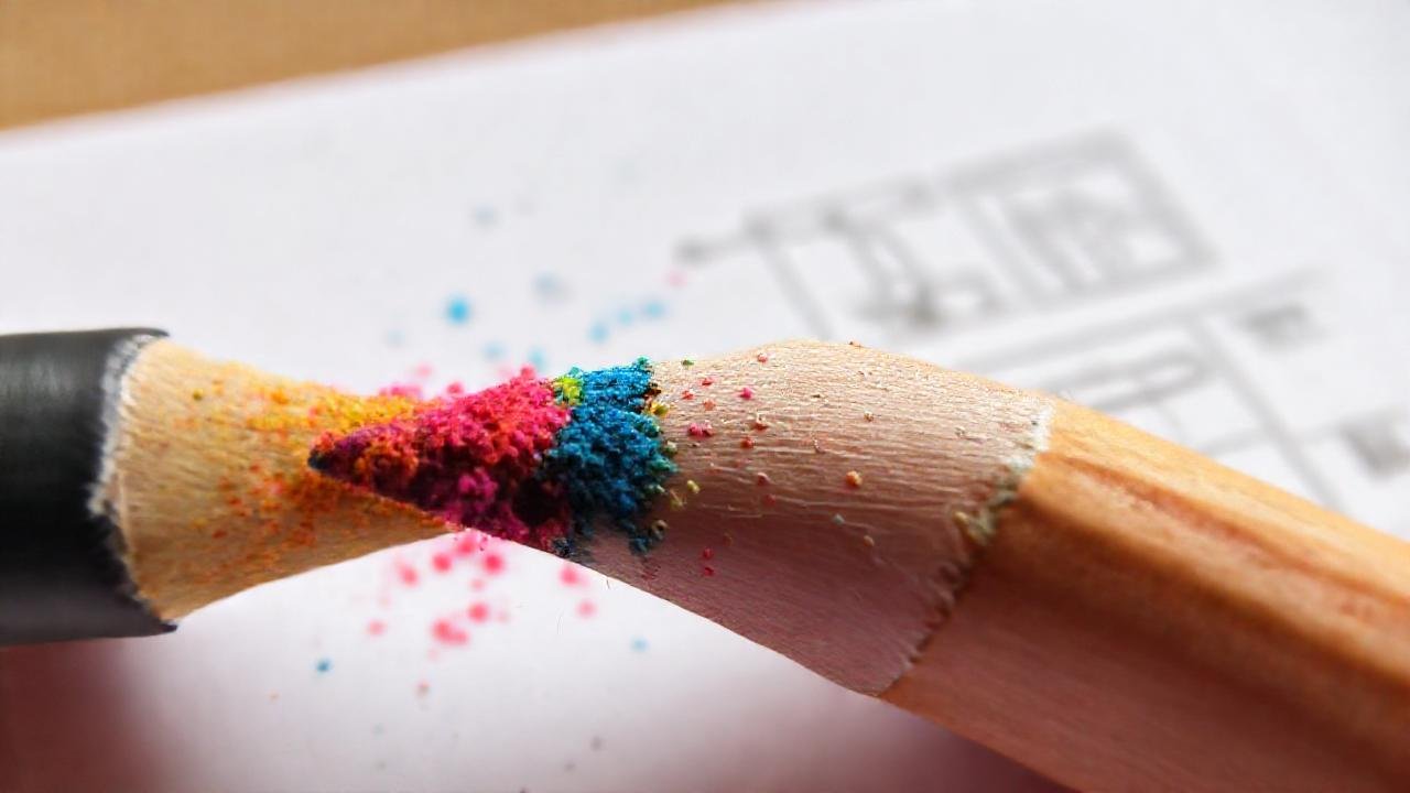 Lápiz ergonómico, afilado y protegido