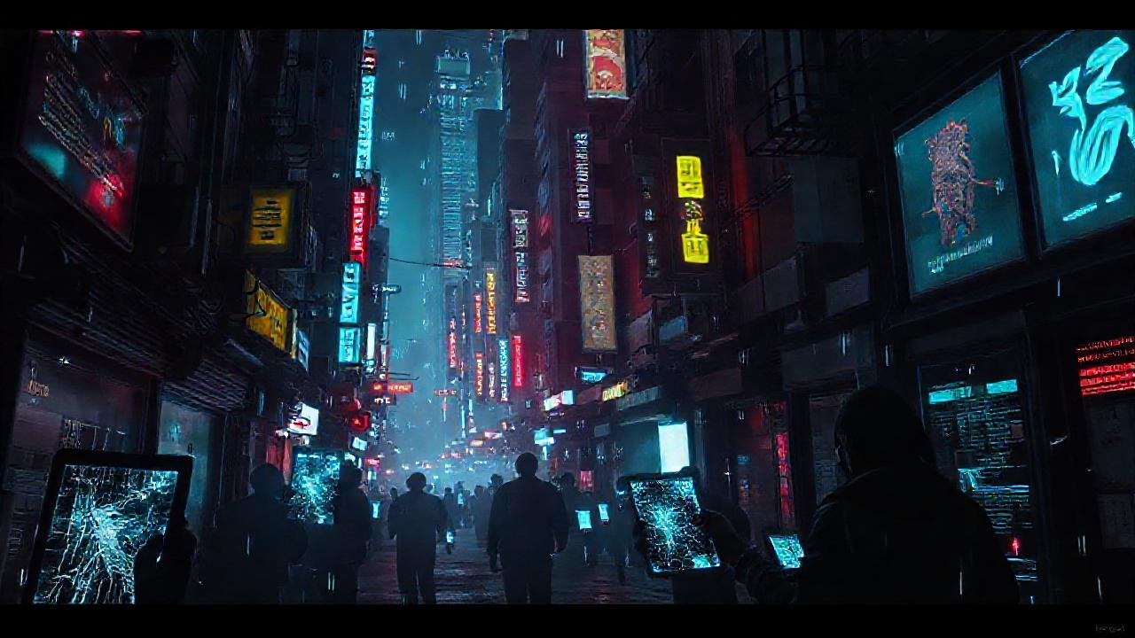 Ciudad cibernética: digital decadencia y sombras