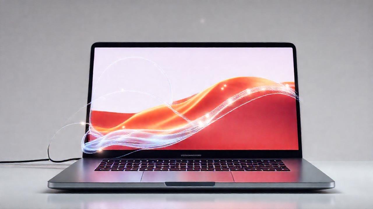 Mac elegante sincroniza datos con fluidez