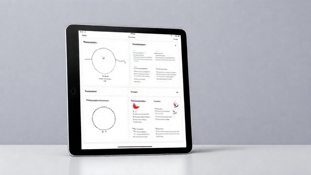 Diseño moderno e informativo para iPad