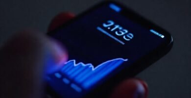 Gráfico de iOS muestra tiempo digital