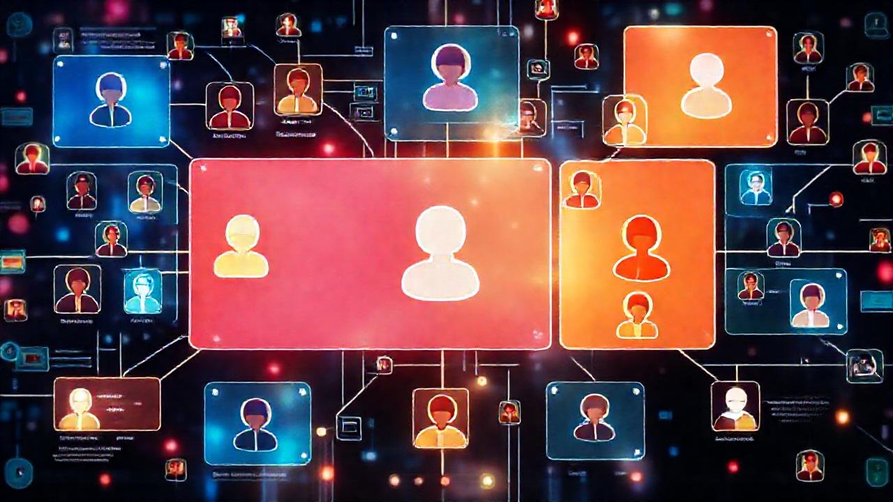 Interfaz digital moderna conecta usuarios