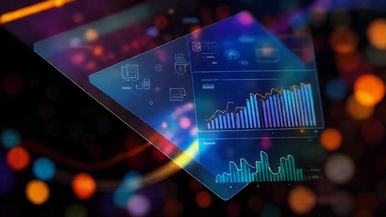 Arte digital vibrante y futurista