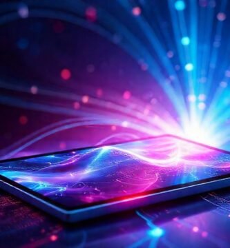 Tablet futurista con conexión 5G