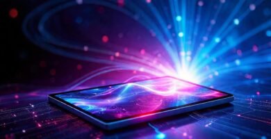 Tablet futurista con conexión 5G