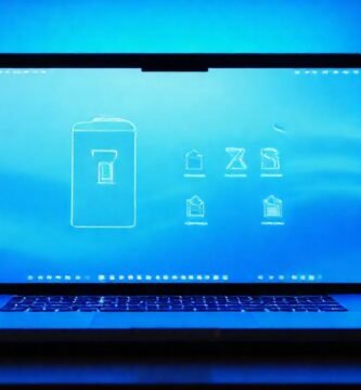 Mac brillante muestra interfaz digital limpia