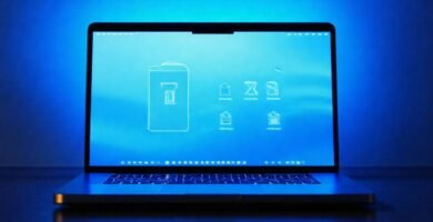 Mac brillante muestra interfaz digital limpia