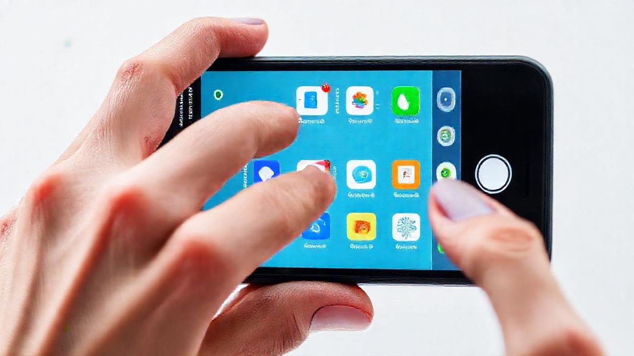 iPhone muestra iconos coloridos en pantalla