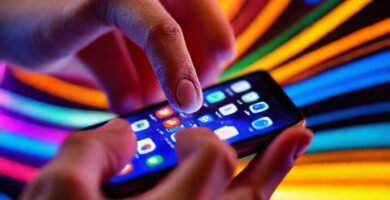 El iPhone muestra una interfaz vibrante