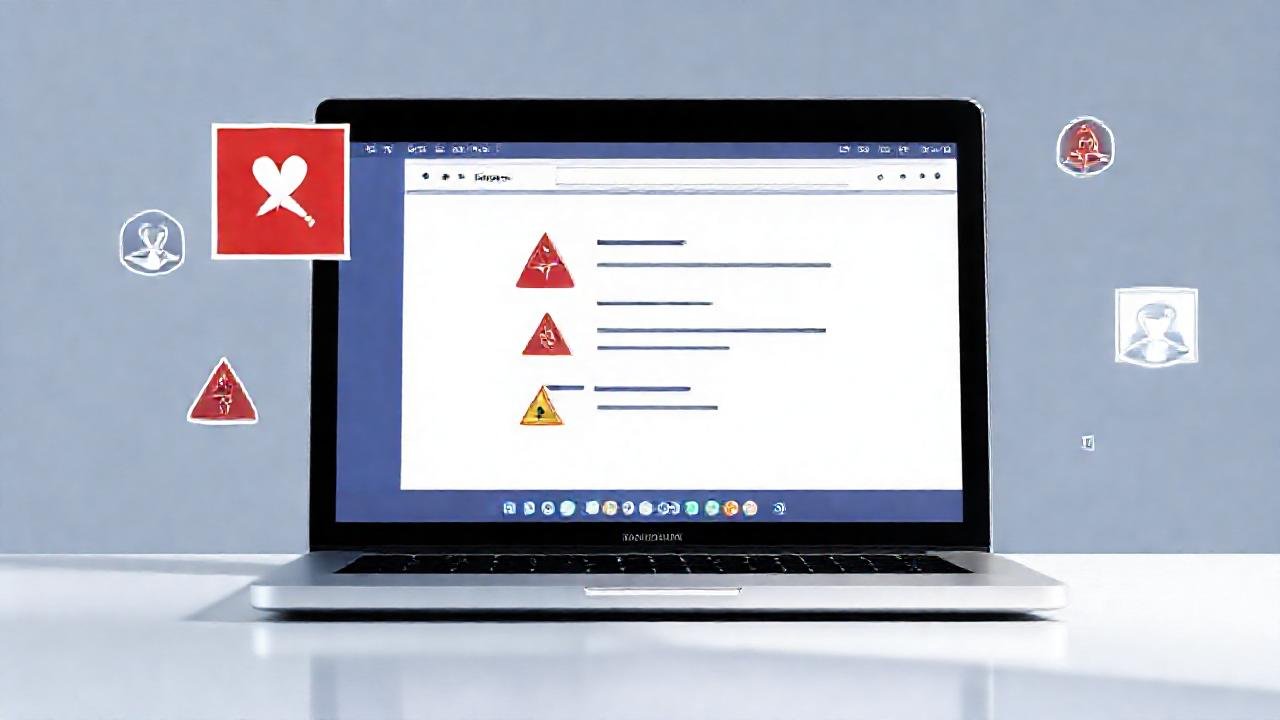 Una laptop limpia advierte de malware