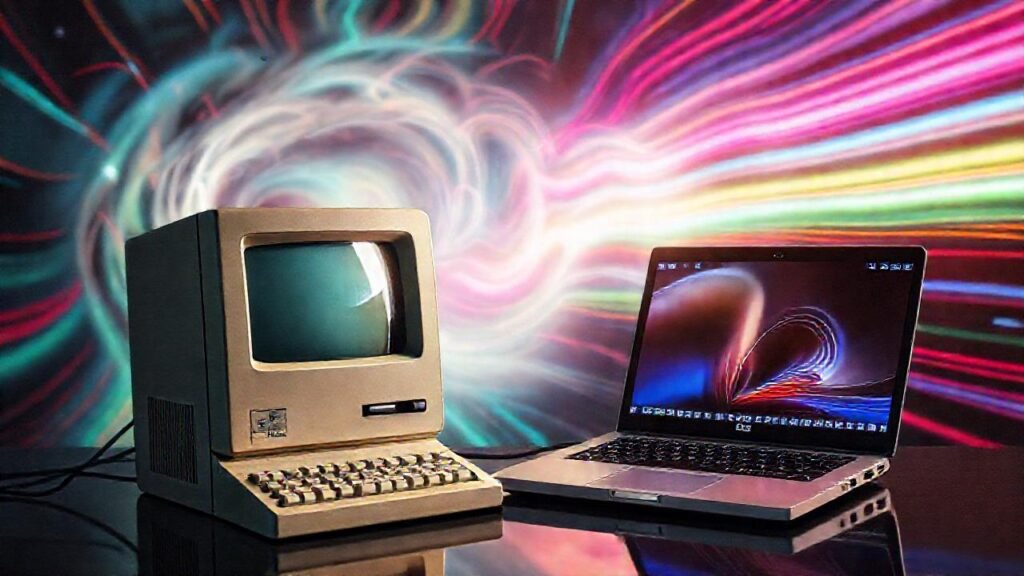 Macintosh antiguo a MacBook Pro moderno