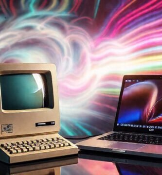 Macintosh antiguo a MacBook Pro moderno