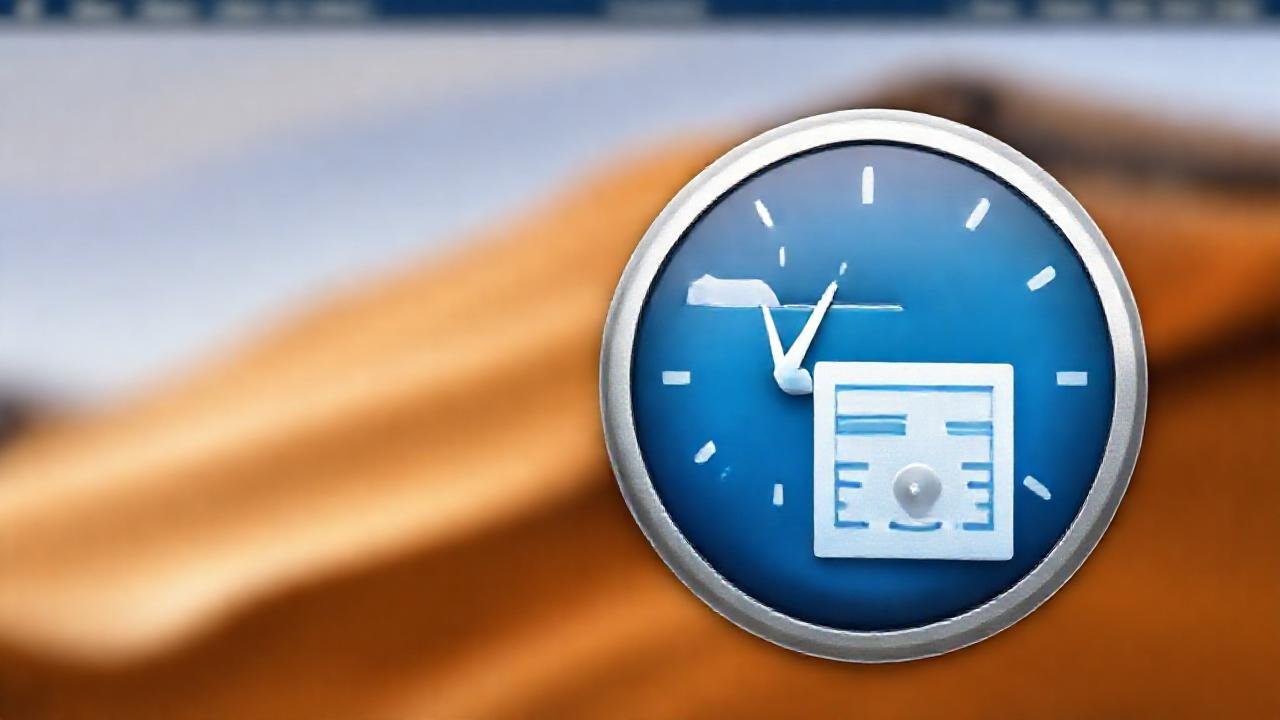 Icono de máquina del tiempo restaura archivos