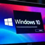 Una laptop Windows 10 se inicia