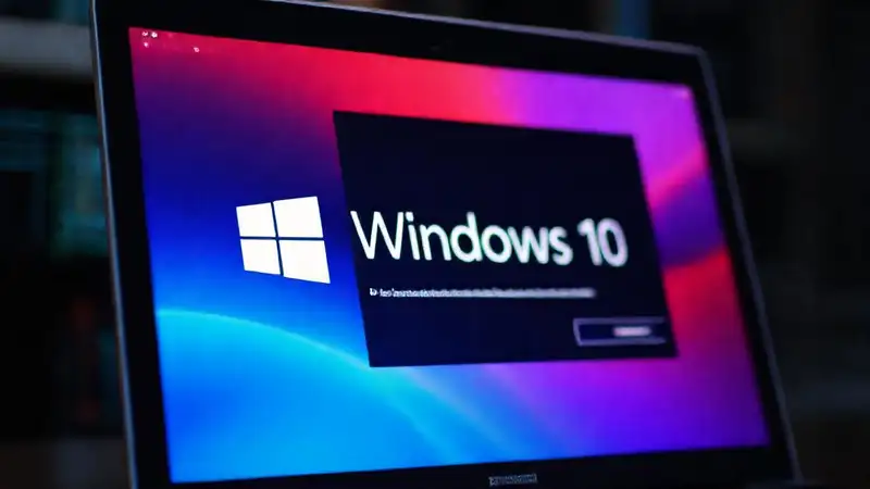 Una laptop Windows 10 se inicia