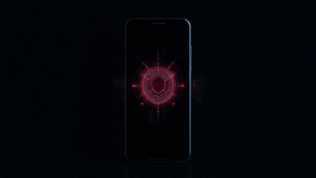 iPhone futurista: privacidad digital y diseño minimalista