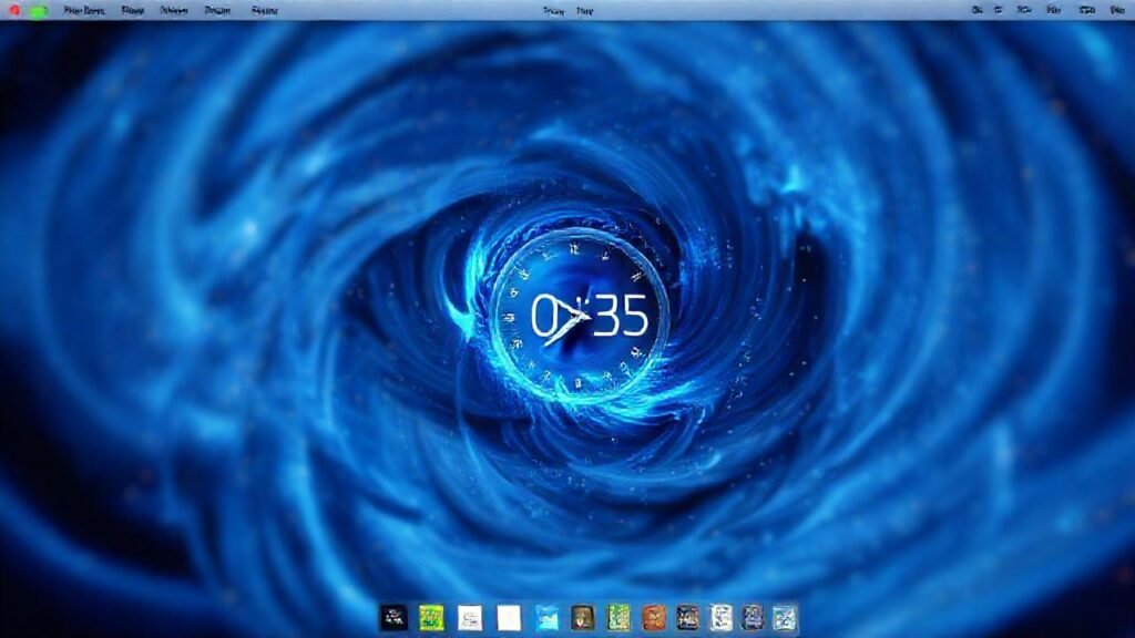 Una máquina del tiempo digital futurista