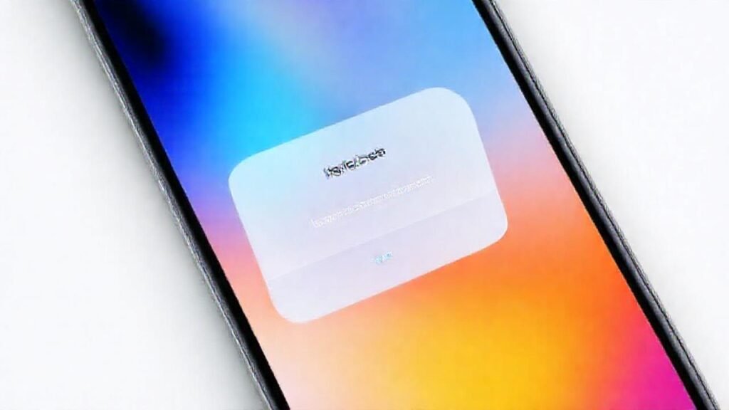 Notificación de iOS en iPhone brillante