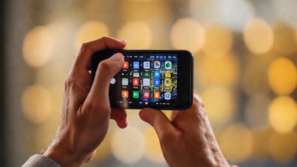 Captura de pantalla del iPhone vibrante